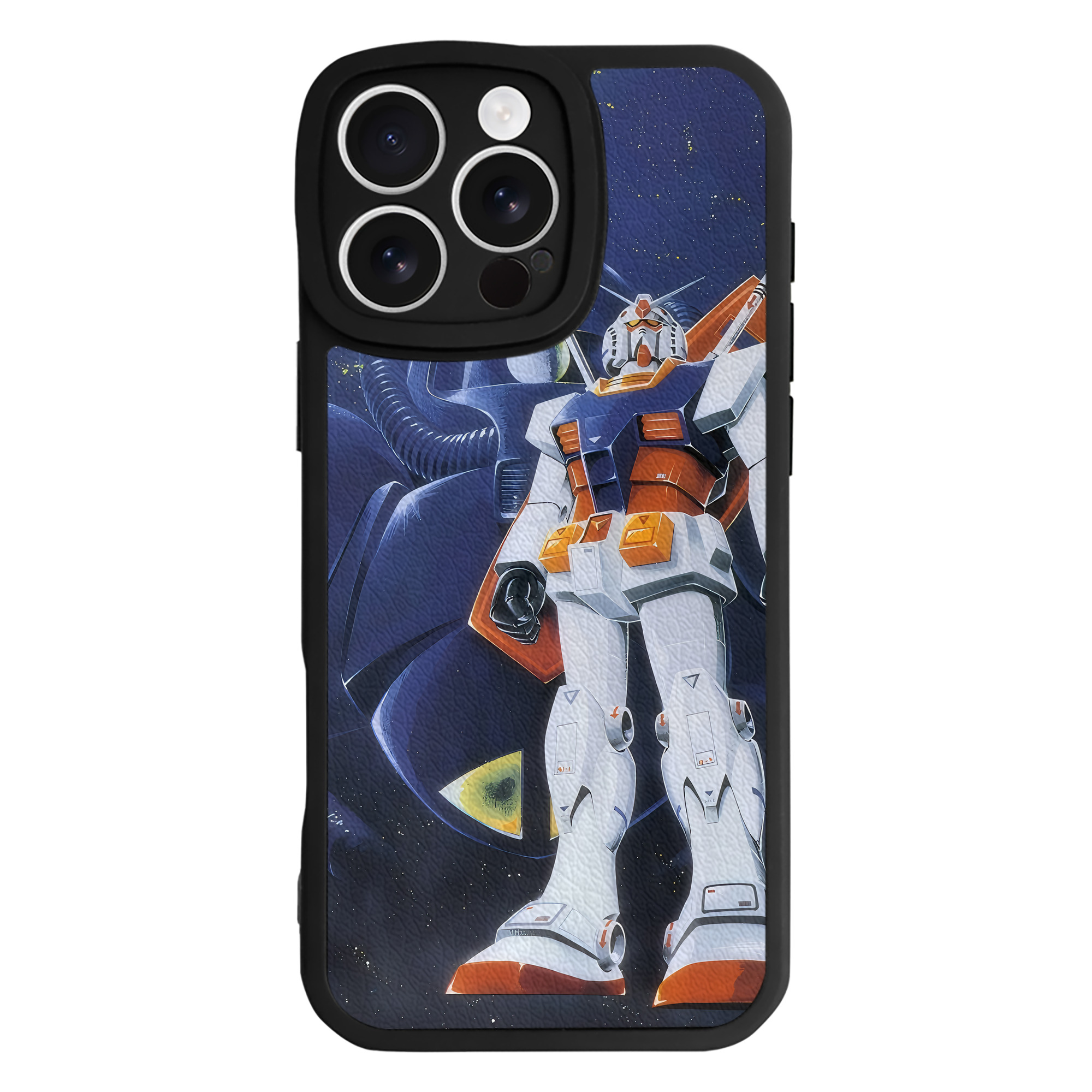 （画像用） 機動戦士ガンダム Mobile Suit Gundam 【iPhone 16シリーズ対応】シリコンスマホケース（レザー調） 材質：シリコン